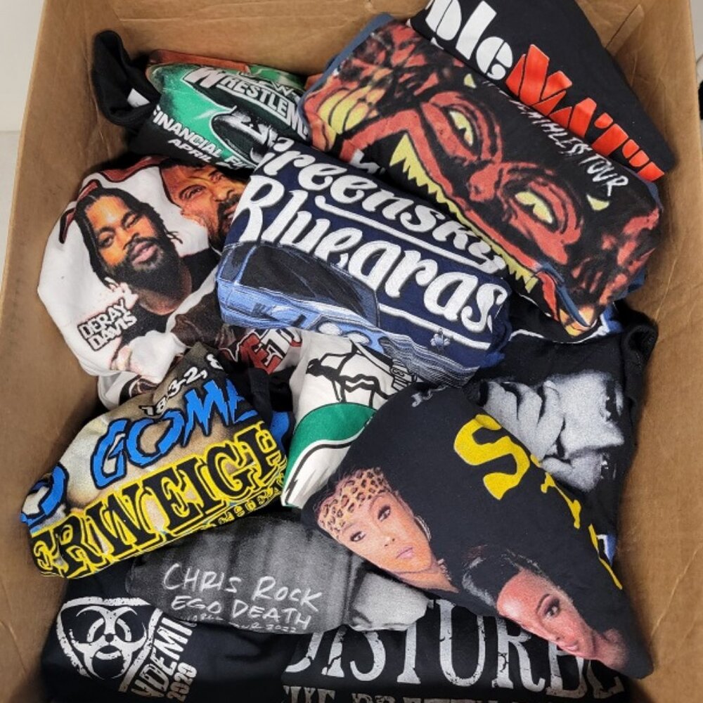 Mixed Shirt Lot Box -Misc Sizes & Colors 10 shirt Lot